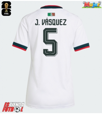 México Johan Vasquez #5 Segunda Equipación Mujer Mundial 2026 Manga Corta